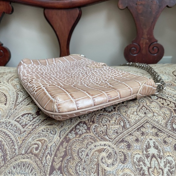 Longchamp Small Alligator Croc Embossed Chain Link Strap Roseau Shoulder Bag - Picture 13 of 16